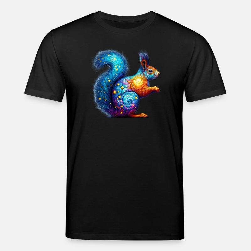 Eichhörnchen - Stanley/Stella Unisex Bio-T-Shirt CREATOR  - Schwarz