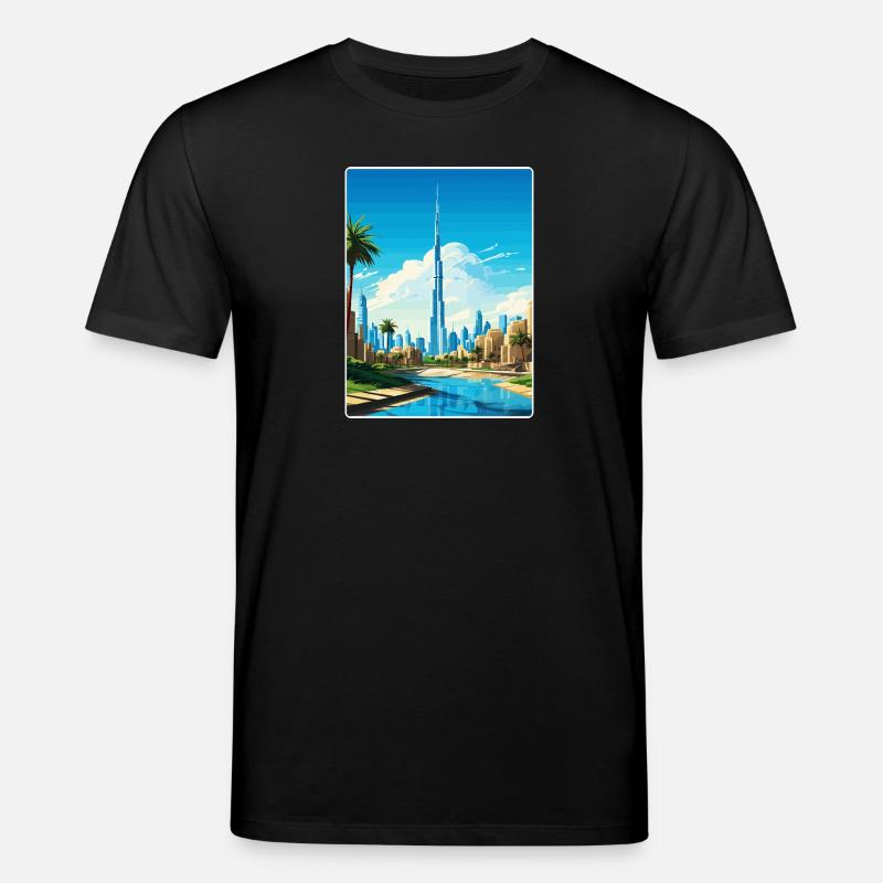 Dubai Skyline Illustration - Stanley/Stella Unisex Bio-T-Shirt CREATOR  - Schwarz