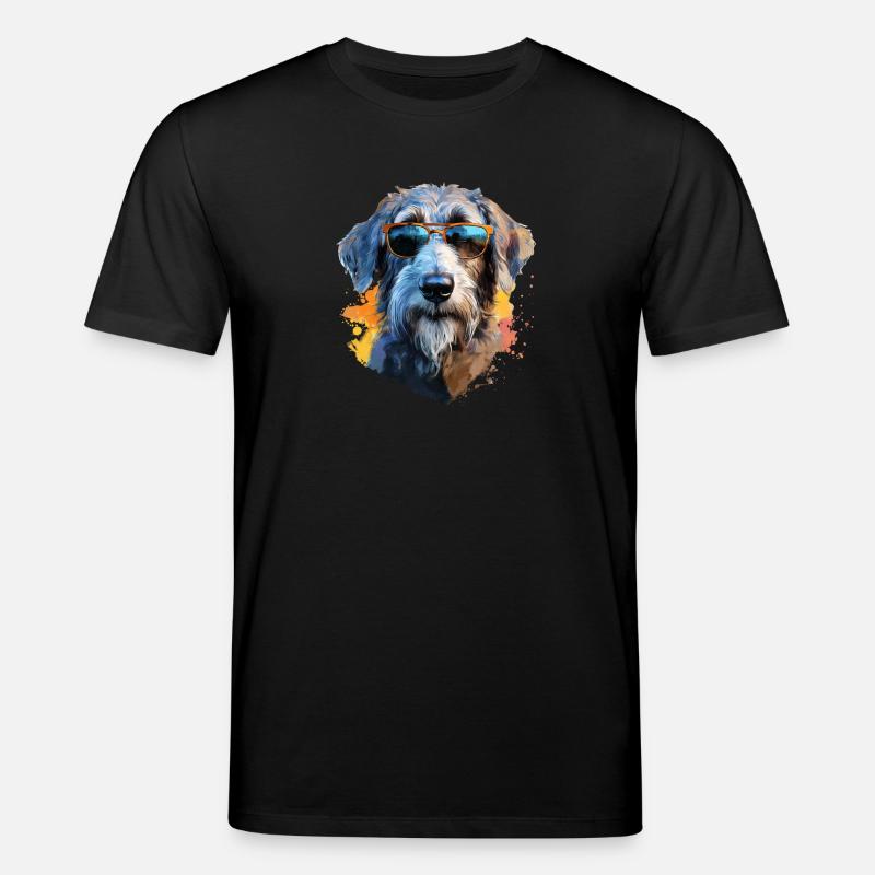 Lévrier avec lunettes de soleil - T-shirt bio CREATOR Stanley/Stella Unisexe - noir