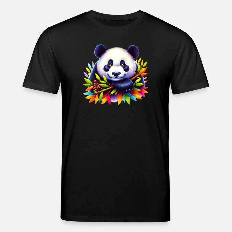 Panda - Stanley/Stella CREATOR Unisex Organic T-Shirt - black