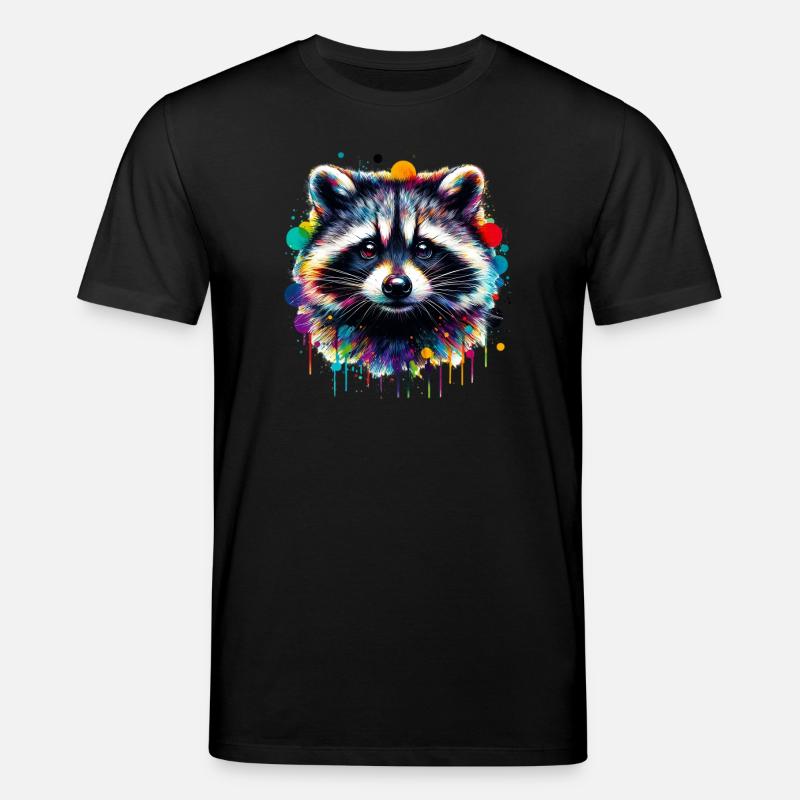 Waschbär - Stanley/Stella Unisex Bio-T-Shirt CREATOR  - Schwarz