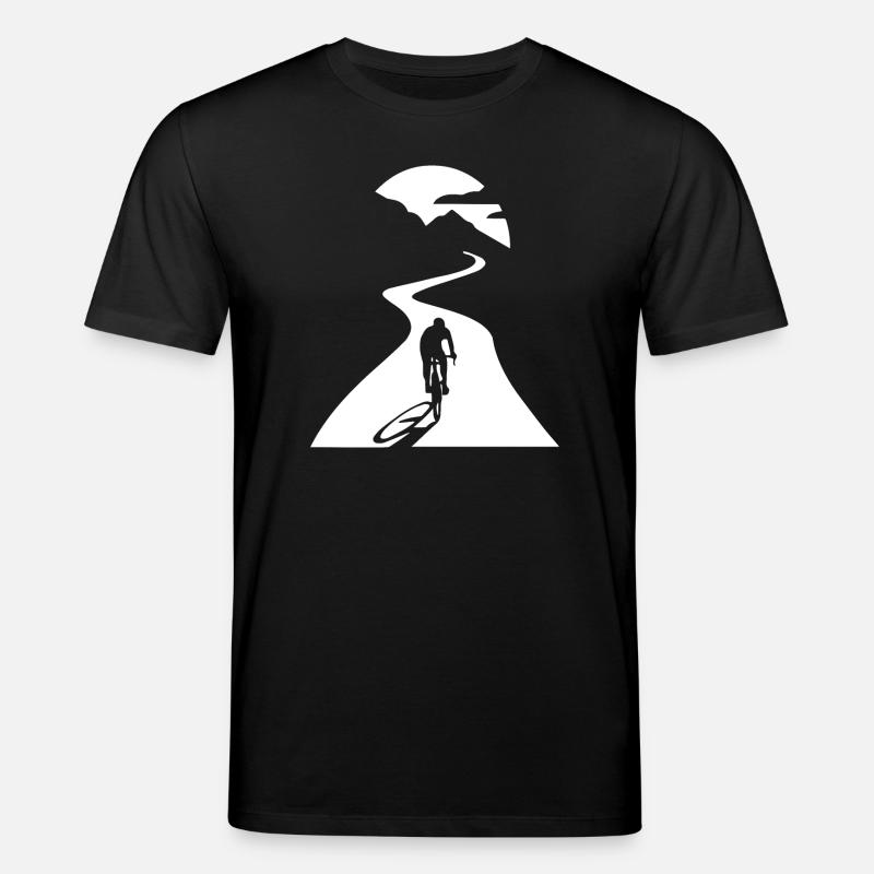 Radfahrer bei Mondschein - Stanley/Stella Unisex Bio-T-Shirt CREATOR  - Schwarz