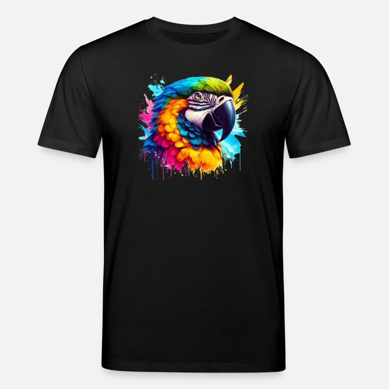 Papagei - Stanley/Stella Unisex Bio-T-Shirt CREATOR  - Schwarz