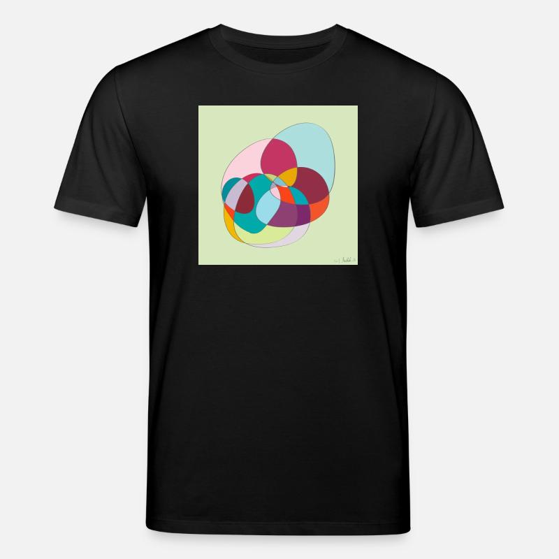 Verschlungene Farbübergänge - Stanley/Stella Unisex Bio-T-Shirt CREATOR  - Schwarz
