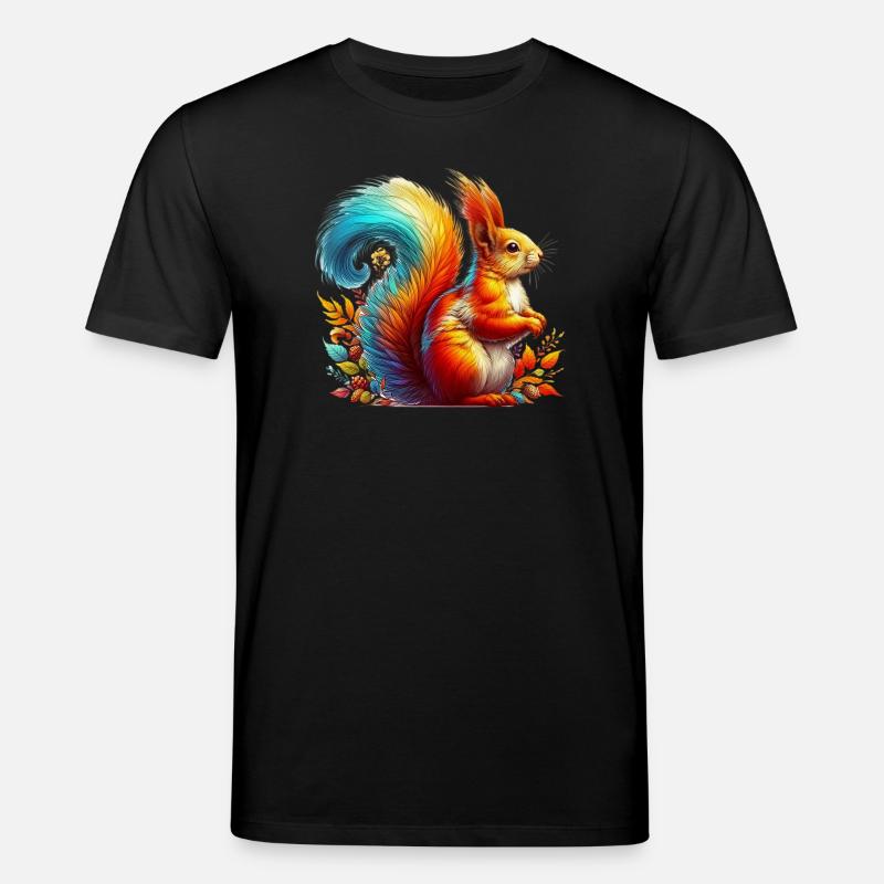 Eichhörnchen - Stanley/Stella Unisex Bio-T-Shirt CREATOR  - Schwarz