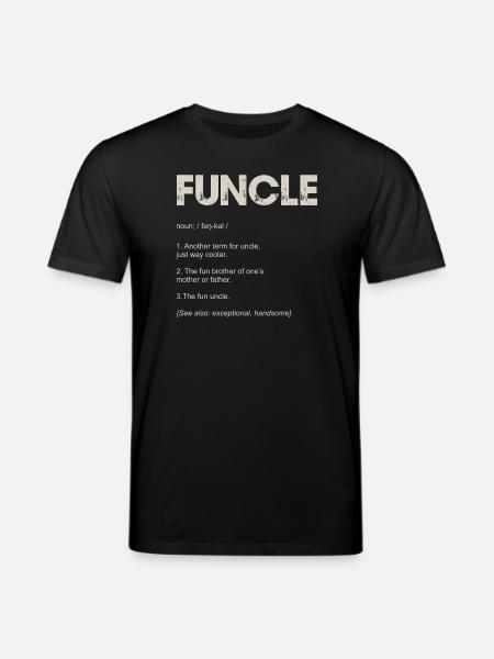 Funcle Typography Tee Design - Stanley/Stella CREATOR Unisex Organic T-Shirt - black