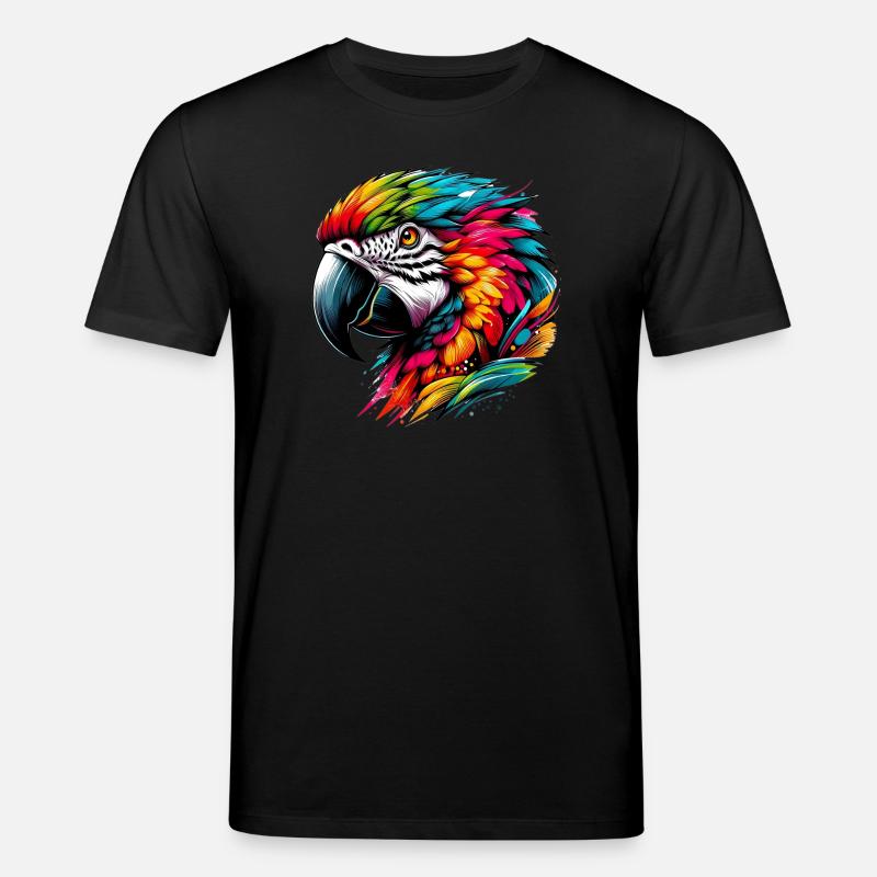 Papagei - Stanley/Stella Unisex Bio-T-Shirt CREATOR  - Schwarz