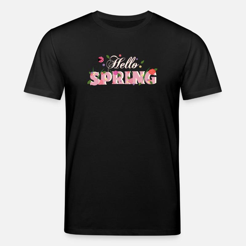 hello spring - Stanley/Stella CREATOR Unisex Organic T-Shirt - black
