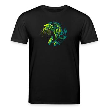 Stylischer Panther - Stanley/Stella Unisex Bio-T-Shirt CREATOR  - Schwarz - Vorne - Alina (178cm) & Michal (187cm)