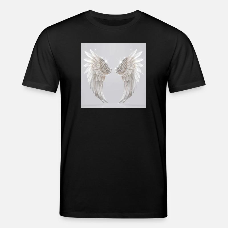 Engelsflügel weiß - Stanley/Stella Unisex Bio-T-Shirt CREATOR  - Schwarz