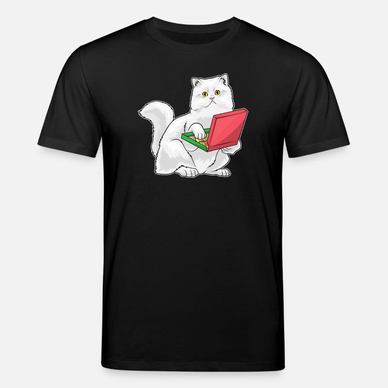 Pizza Chat Persan - T-shirt bio CREATOR Stanley/Stella Unisexe - noir