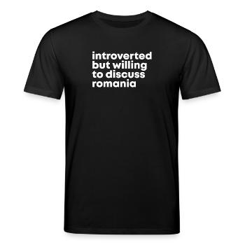 Rumänien Rumänien Rumänien - Stanley/Stella Unisex Bio-T-Shirt CREATOR  - Schwarz - Vorne - Alina (178cm) & Michal (187cm)