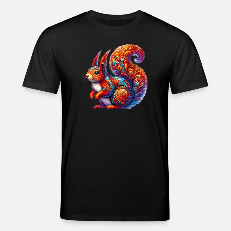 Eichhörnchen - Stanley/Stella Unisex Bio-T-Shirt CREATOR  - Schwarz