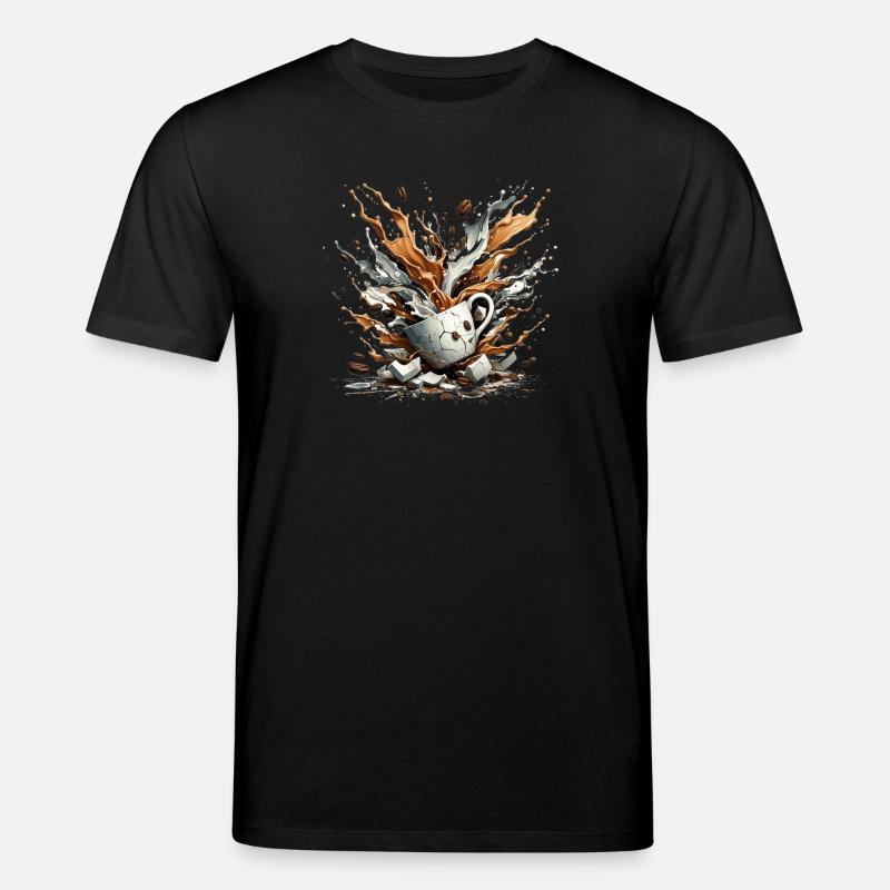 Exploded Coffee - 100% Caffeine - Stanley/Stella CREATOR Unisex Organic T-Shirt - black
