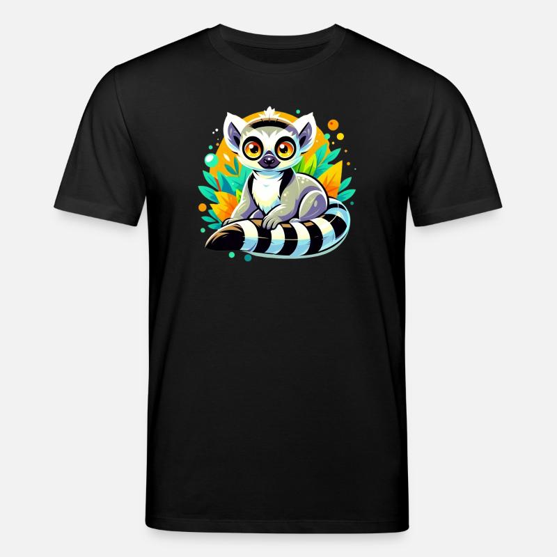 Lemur - Ekologiczna koszulka typu unisex Stanley/Stella CREATOR - czarny
