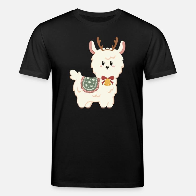 Alpaga blanc pour Noël - T-shirt bio CREATOR Stanley/Stella Unisexe - noir