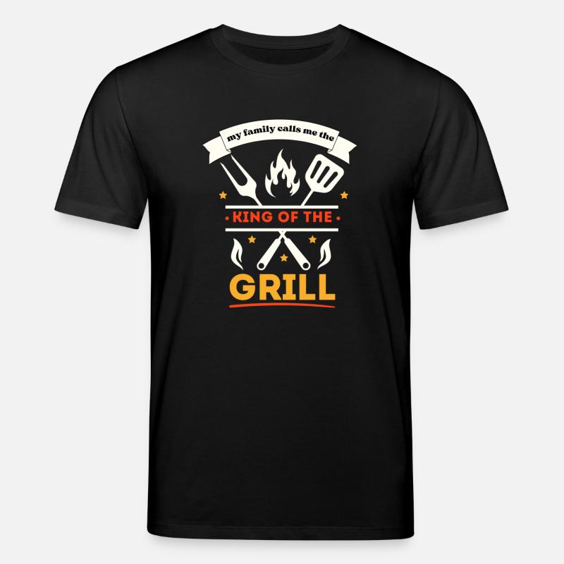 König des Grills - Stanley/Stella Unisex Bio-T-Shirt CREATOR  - Schwarz