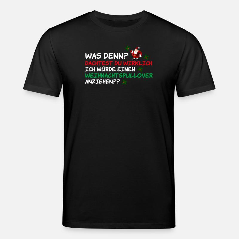 Weihnachtspullover Weihnachtsmann Weihnachten - Stanley/Stella Unisex Bio-T-Shirt CREATOR  - Schwarz