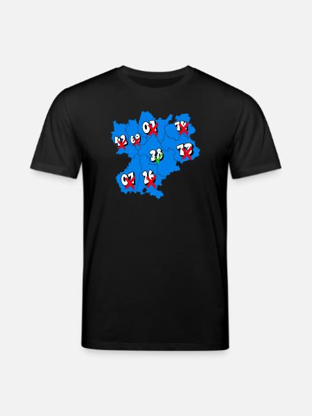Région Rhône-Alpes - T-shirt bio CREATOR Stanley/Stella Unisexe - noir
