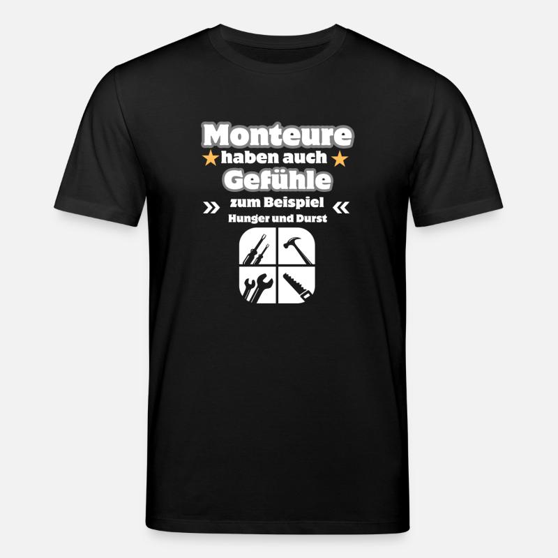 Monteure Gefühle - Stanley/Stella Unisex Bio-T-Shirt CREATOR  - Schwarz