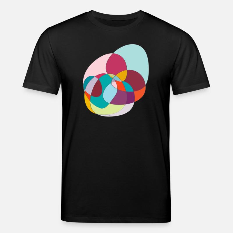 Verschlungene Farbkreise - Stanley/Stella Unisex Bio-T-Shirt CREATOR  - Schwarz