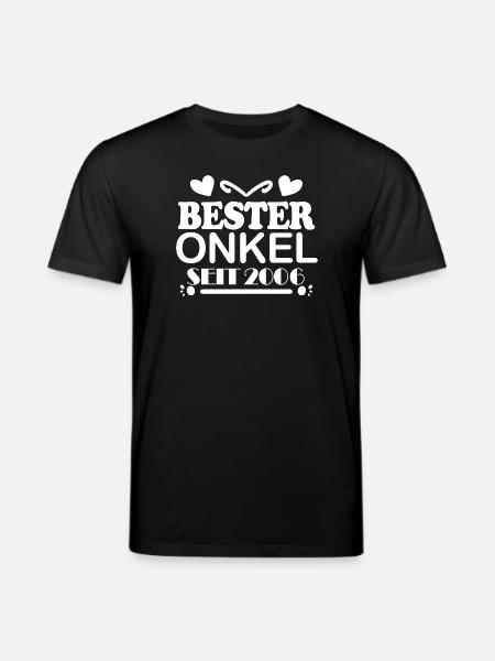 Bester Onkel seit 2006 - Stanley/Stella Unisex Bio-T-Shirt CREATOR  - Schwarz