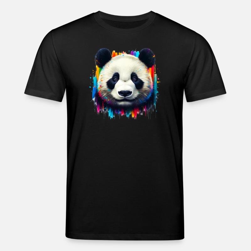 Panda - Stanley/Stella Unisex Bio-T-Shirt CREATOR  - Schwarz