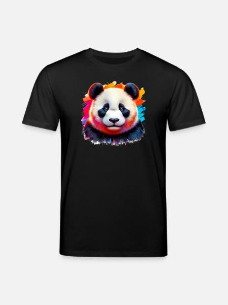 Panda - Stanley/Stella Unisex Bio-T-Shirt CREATOR - Schwarz