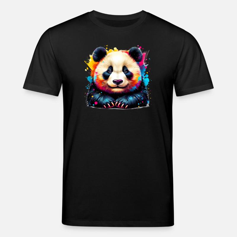 Panda - Stanley/Stella Unisex Bio-T-Shirt CREATOR  - Schwarz