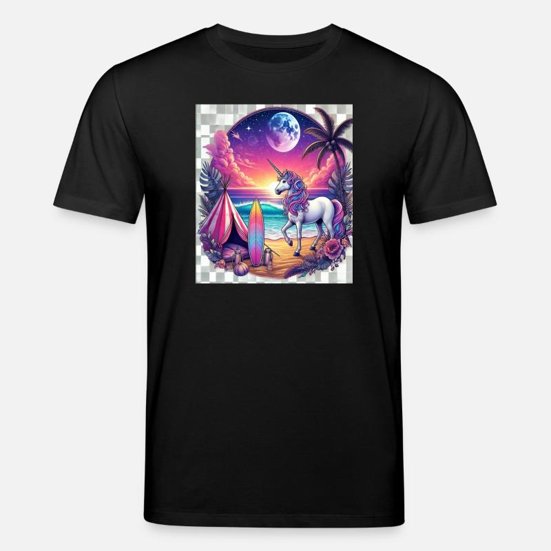 Magisches Einhorn - Stanley/Stella Unisex Bio-T-Shirt CREATOR  - Schwarz