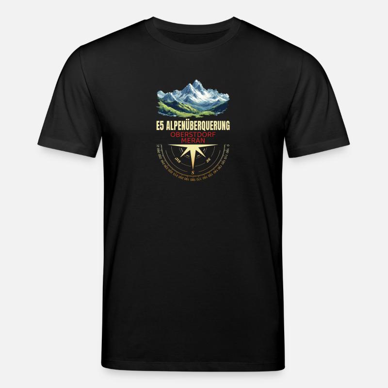 E5 Alpenüberquerung - Stanley/Stella Unisex Bio-T-Shirt CREATOR  - Schwarz
