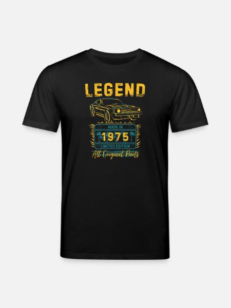Legend made in 1975 - Stanley/Stella CREATOR Unisex Organic T-Shirt - black