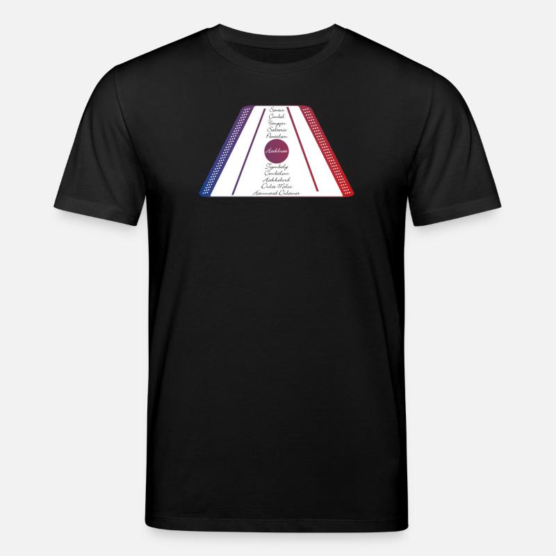 Hackbrett blau rot - Stanley/Stella Unisex Bio-T-Shirt CREATOR  - Schwarz