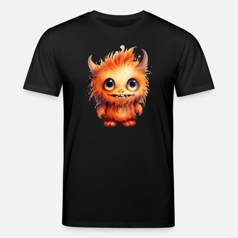 Flammenfell Freund Monster - Stanley/Stella Unisex Bio-T-Shirt CREATOR  - Schwarz