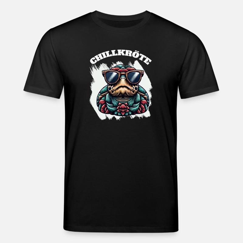 Kollektive Schildkrötenkunst mit Sonnenbrille - Stanley/Stella Unisex Bio-T-Shirt CREATOR  - Schwarz