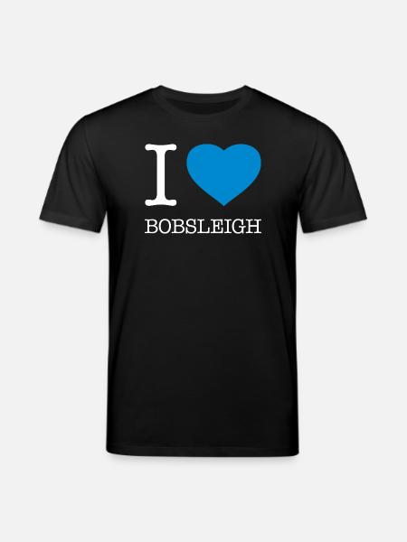 I LOVE BOBSLEIGH Bobfahren - Stanley/Stella CREATOR Unisex Organic T-Shirt - black