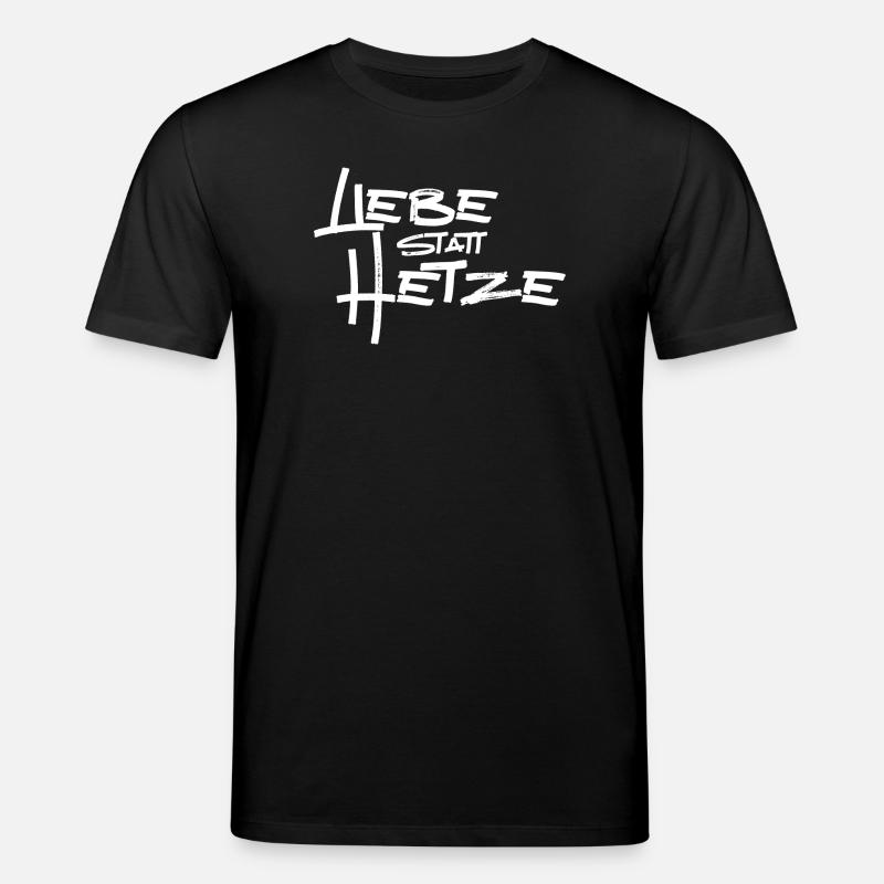 Liebe statt Hetze - Stanley/Stella Unisex Bio-T-Shirt CREATOR  - Schwarz
