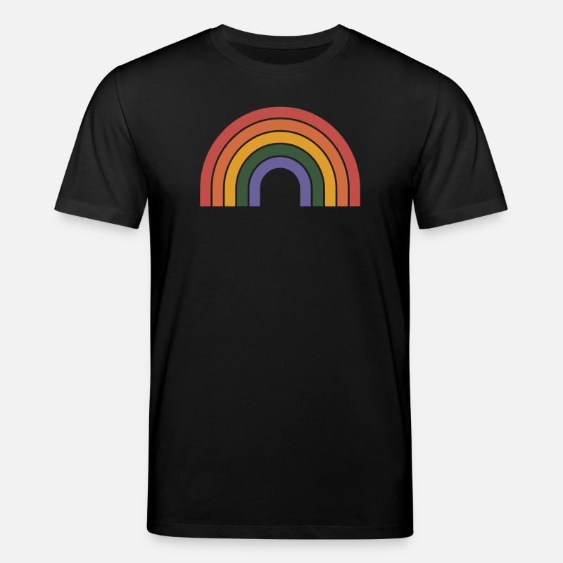 Imprimé arc arc-en-ciel rétro - T-shirt bio CREATOR Stanley/Stella Unisexe - noir