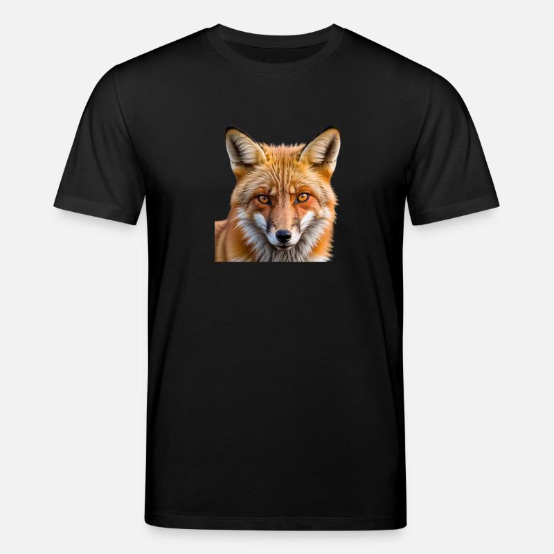 Fuchs Tierbild - Stanley/Stella Unisex Bio-T-Shirt CREATOR  - Schwarz