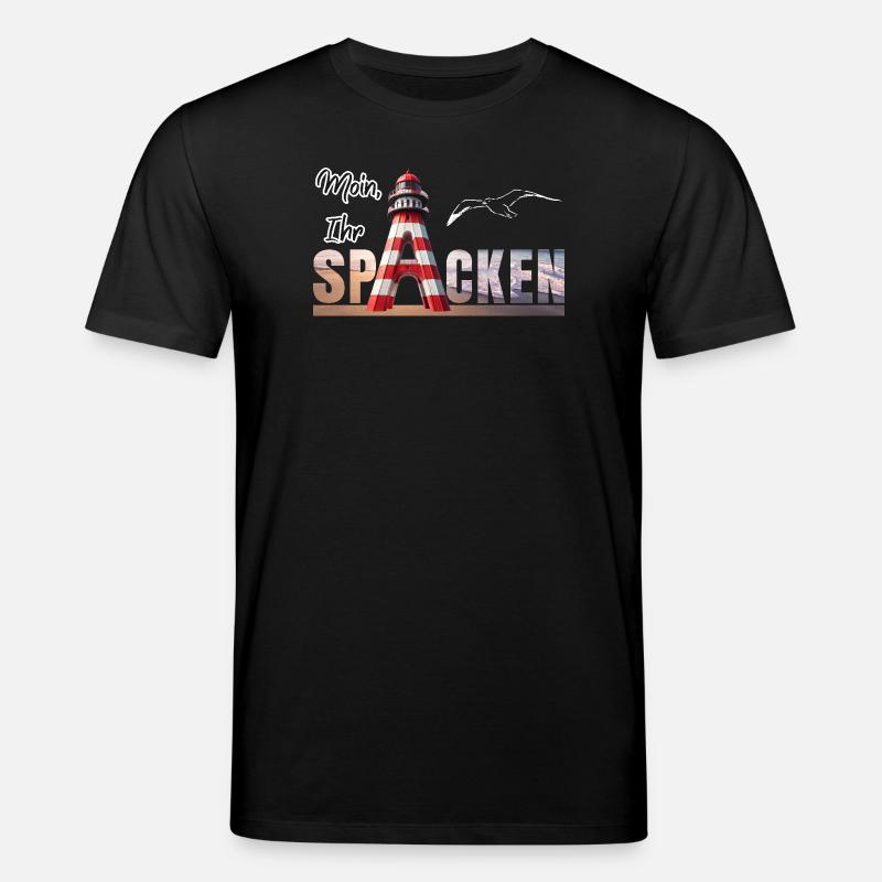 Moin Ihr SPACKEN - Stanley/Stella Unisex Bio-T-Shirt CREATOR  - Schwarz