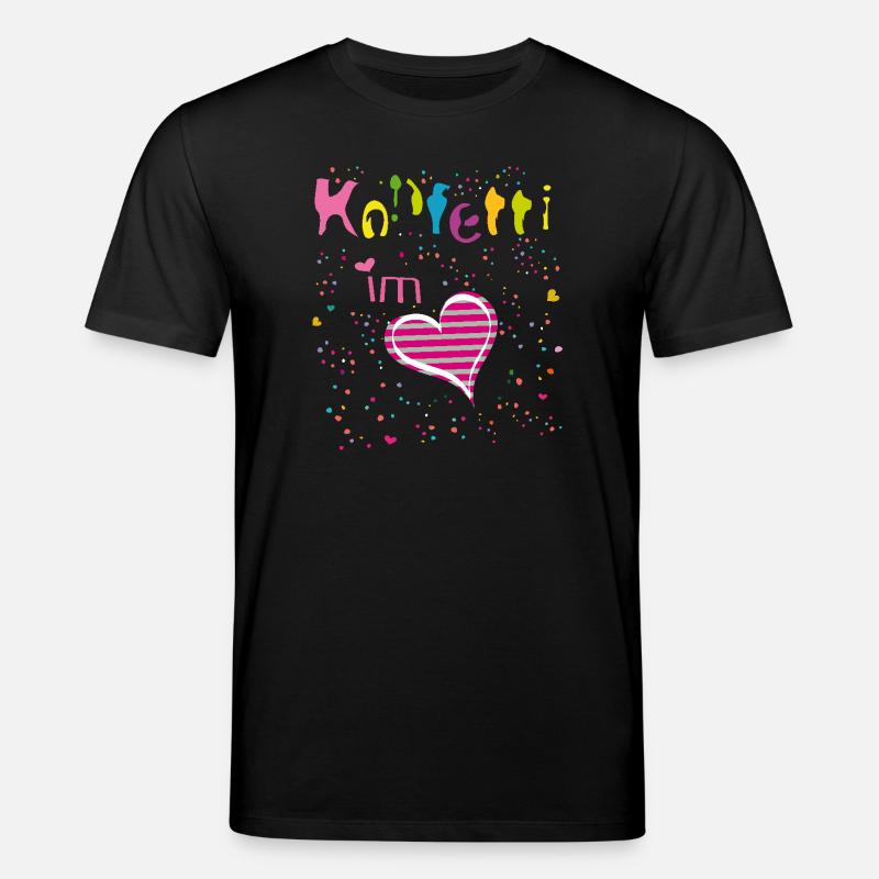 Konfetti im Herzen - Stanley/Stella Unisex Bio-T-Shirt CREATOR  - Schwarz