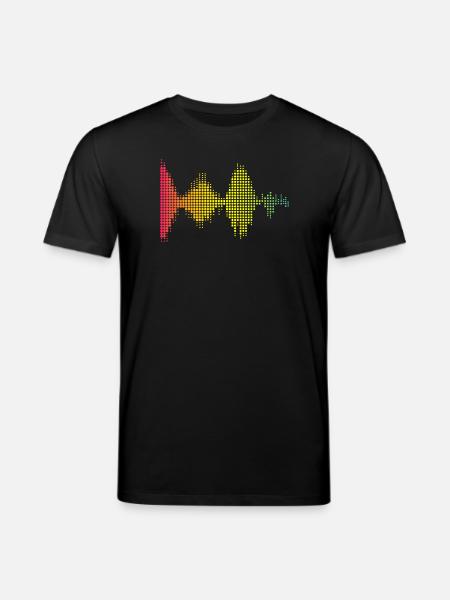 Farbige Schallwellen Muster - Stanley/Stella Unisex Bio-T-Shirt CREATOR  - Schwarz