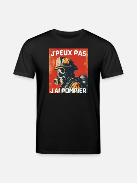 Pompier masqué – J'peux pas - T-shirt bio CREATOR Stanley/Stella Unisexe - noir