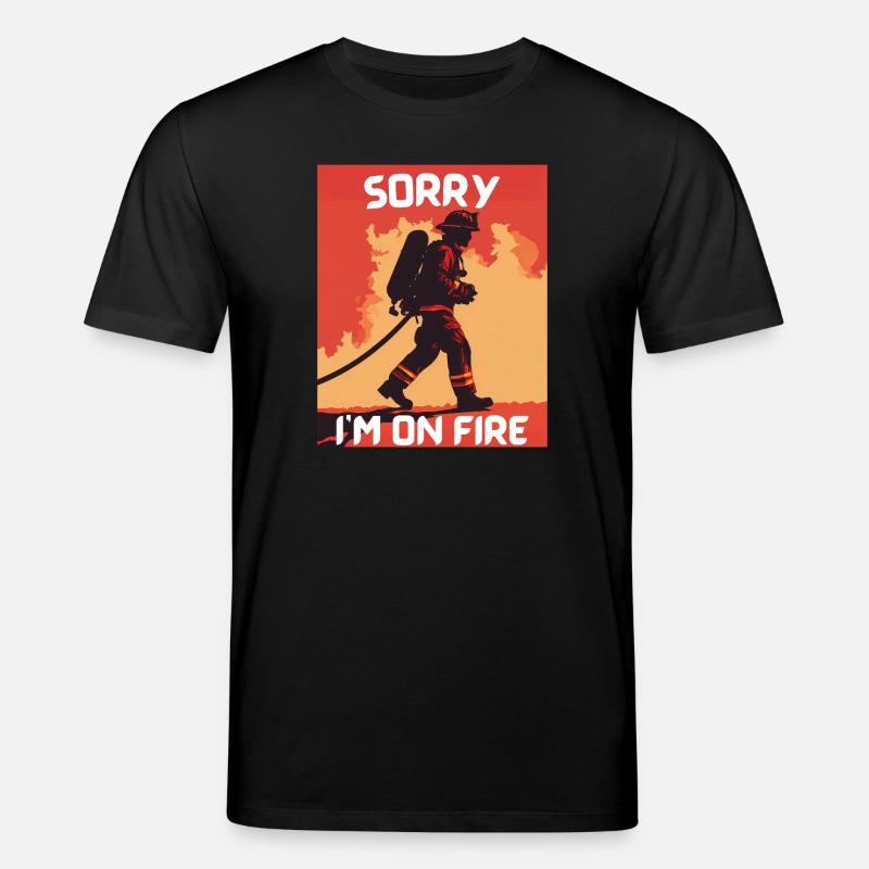 Pompier en feu - T-shirt bio CREATOR Stanley/Stella Unisexe - noir