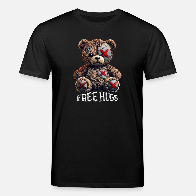 Câlins gratuits Teddy Bear - T-shirt bio CREATOR Stanley/Stella Unisexe - noir