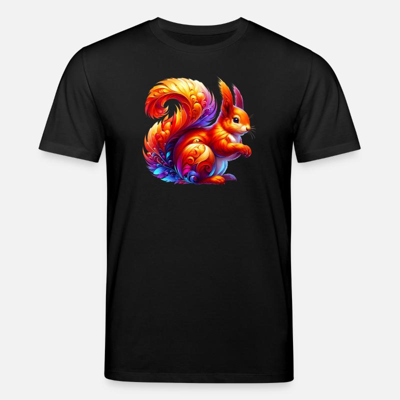 Eichhörnchen - Stanley/Stella Unisex Bio-T-Shirt CREATOR  - Schwarz