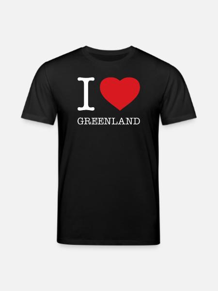 I LOVE GREENLAND Grönland - Stanley/Stella CREATOR Unisex Organic T-Shirt - black