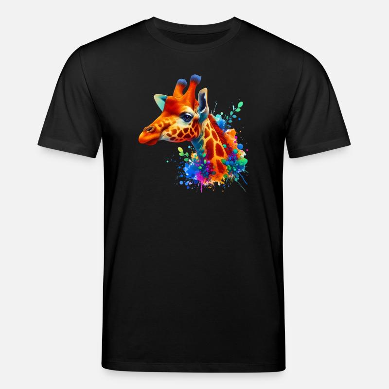 Giraffe - Stanley/Stella Unisex Bio-T-Shirt CREATOR  - Schwarz