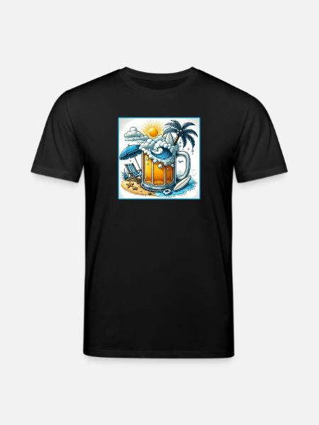 Beer & Beach – Les vacances parfaites - T-shirt bio CREATOR Stanley/Stella Unisexe - noir
