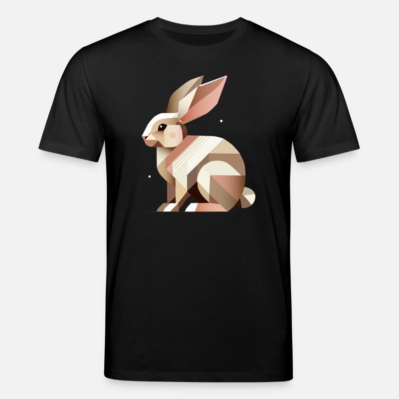 Géométrie charmante – Le lapin abstrait - T-shirt bio CREATOR Stanley/Stella Unisexe - noir